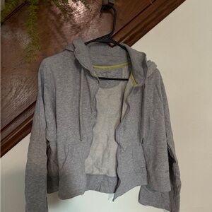 Calvin Klein Performance Light Gray Zip-Up Hoodie